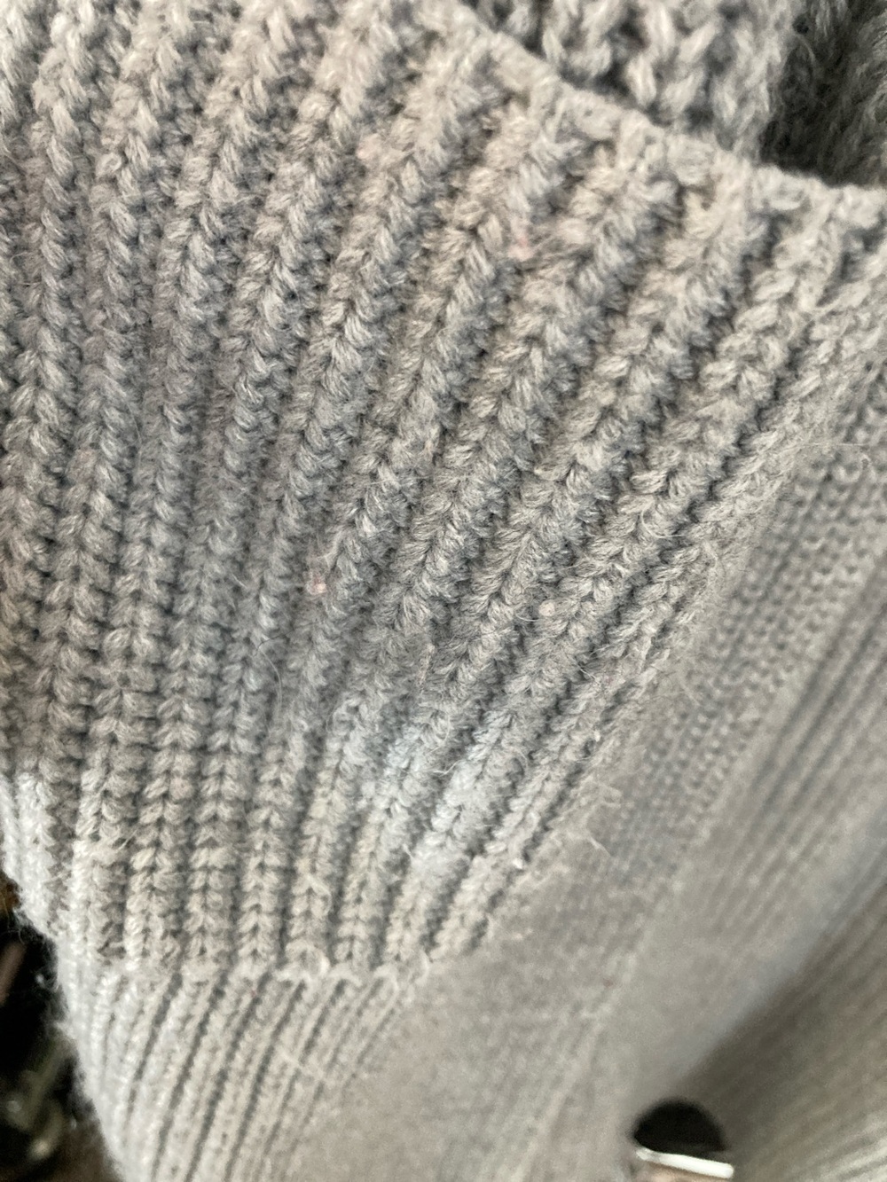 GUESS Heather Gray Open-Front Long Ribbed Cardigan - Picture 4 of 7